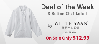 White Swan Women's 8-Button Chef Jacket