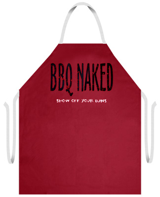 Attitude Aprons "BBQ NAKED... Show Off Your Buns" Apron