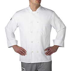 Chefwear Unisex Three-Star Logo Button Chef Coat